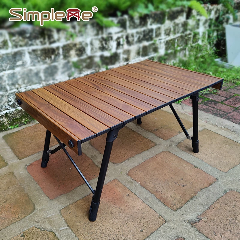 OEM Outdoor Portable Ultralight Aluminium Alloy Backpacking Roll Up BBQ Picnic Folding Camping Table