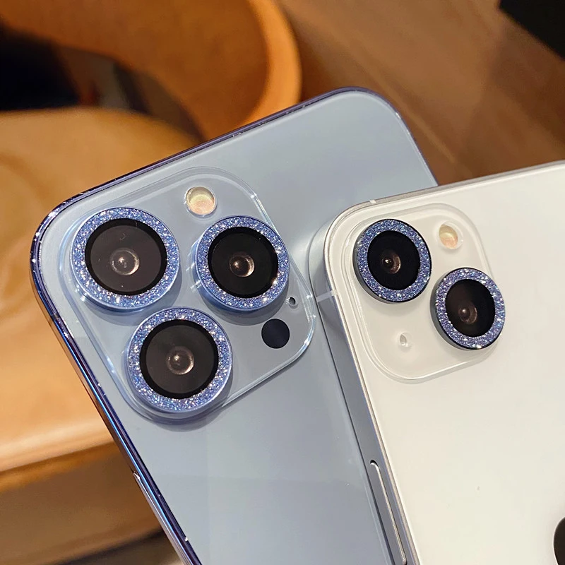 HD Clear 9H Tempered Glass Glitter Diamond Camera Lens Protector For iPhone 11 12 13 13Pro Pro Max 13 Mini 12Pro 11Pro 12mini