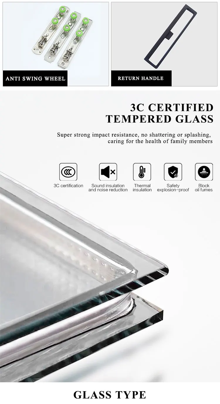 Modern Design Aluminum Alloy Folding & Sliding Glass Doors for Living Room Windows for Villas and Hotels