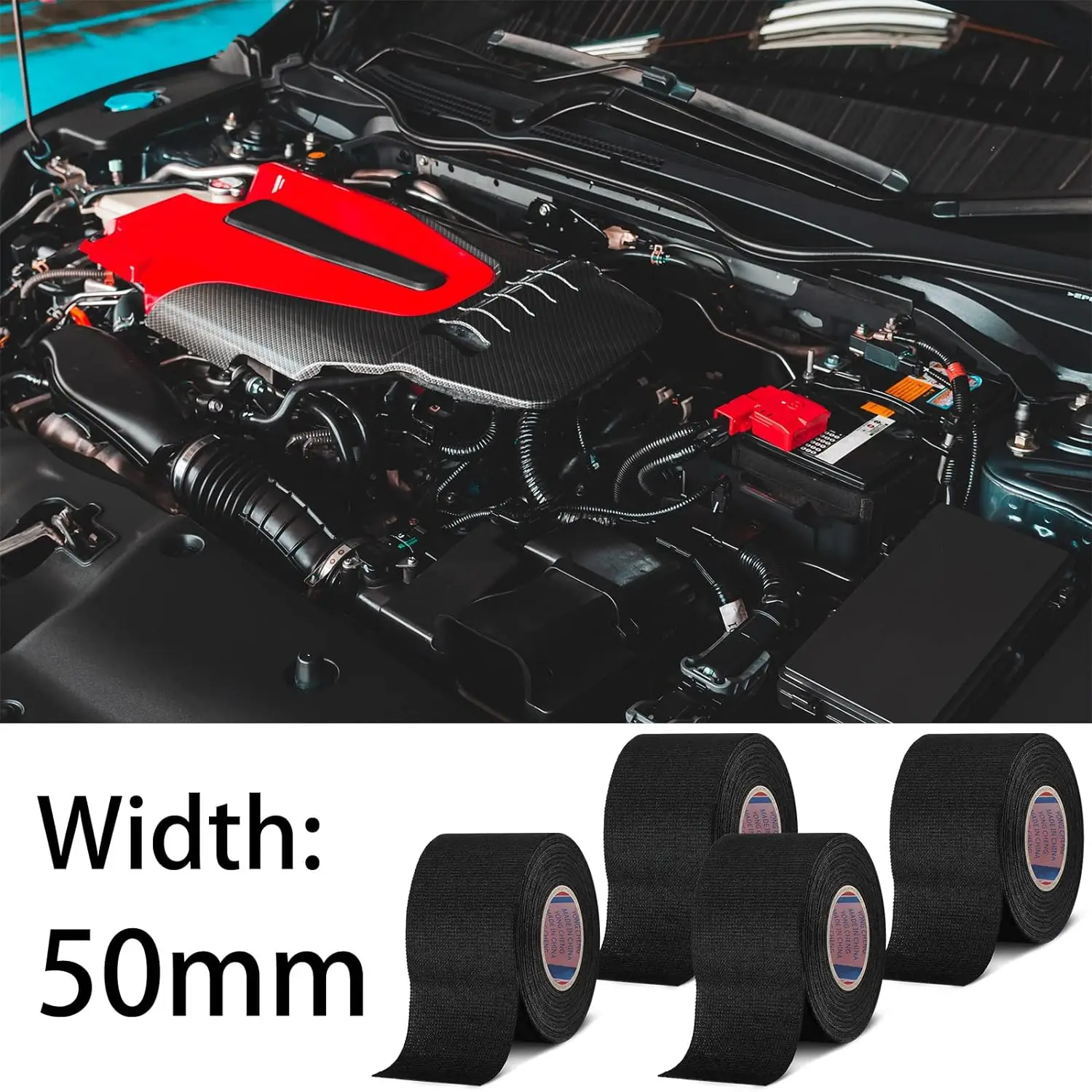 High temperature wiring harness self-adhesive felt cloth electrical tape suitable for automotive engines and electrical wiring