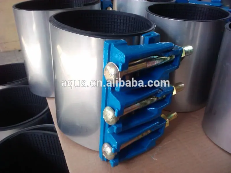 Pipe Repair Clamps - Ductile Iron Jaw + Stainless Steel Band pipe leak repair clamp