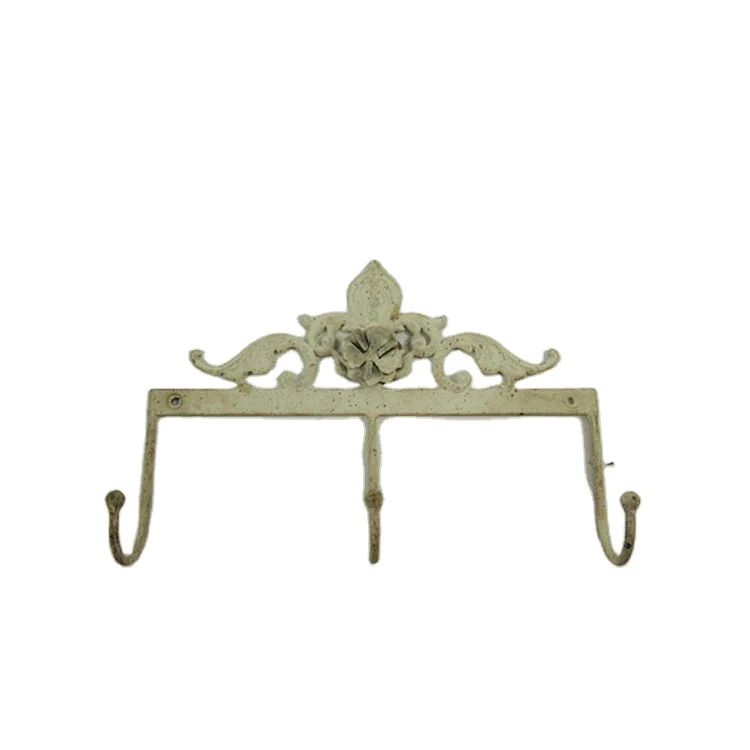 Shabby Chic Wire Shelf Metal Hanging Entrance Decoration Coat Hat Hook