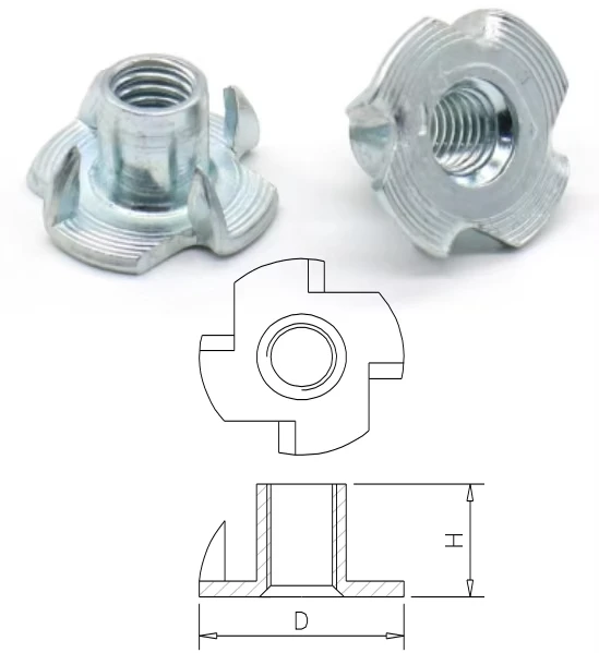 OEM ODM Custom logo Wooden table chair sofa leg Zinc plated Pipe to Casters Steel metal Pipe threaded tube connecting Star Nuts