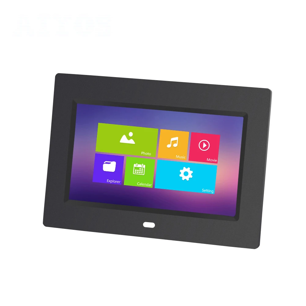 7.0 Inch LCD screen Digital video MP3 music player wall mount Photo Frame can  customized cover color  digital photo album frame