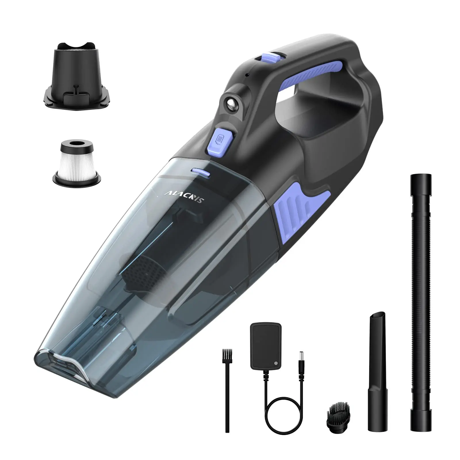 car vacuum cleaner portable with High Power 15000paHand Vacuum Cordless Rechargeable Handheld Vacuum 3x2000mAh Li-ion Battery