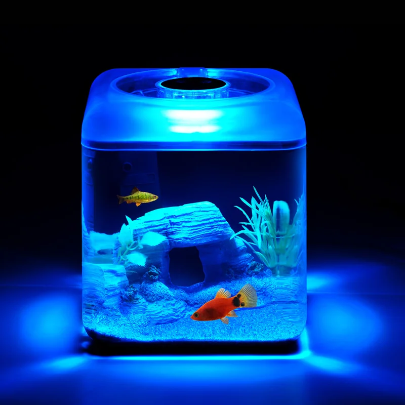 
Aquarium Fish Tank Acrylic plastic Safetyk Desktop small USB5V 