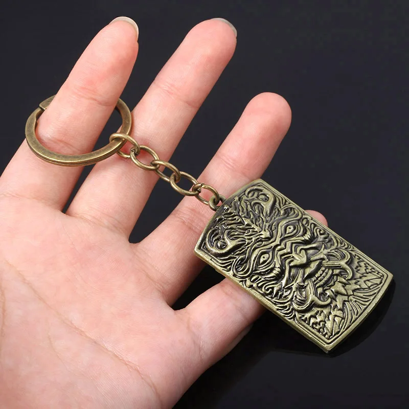 Hot Game Dark Soul Solaire of Astora Sun Logo Enamel Keychain