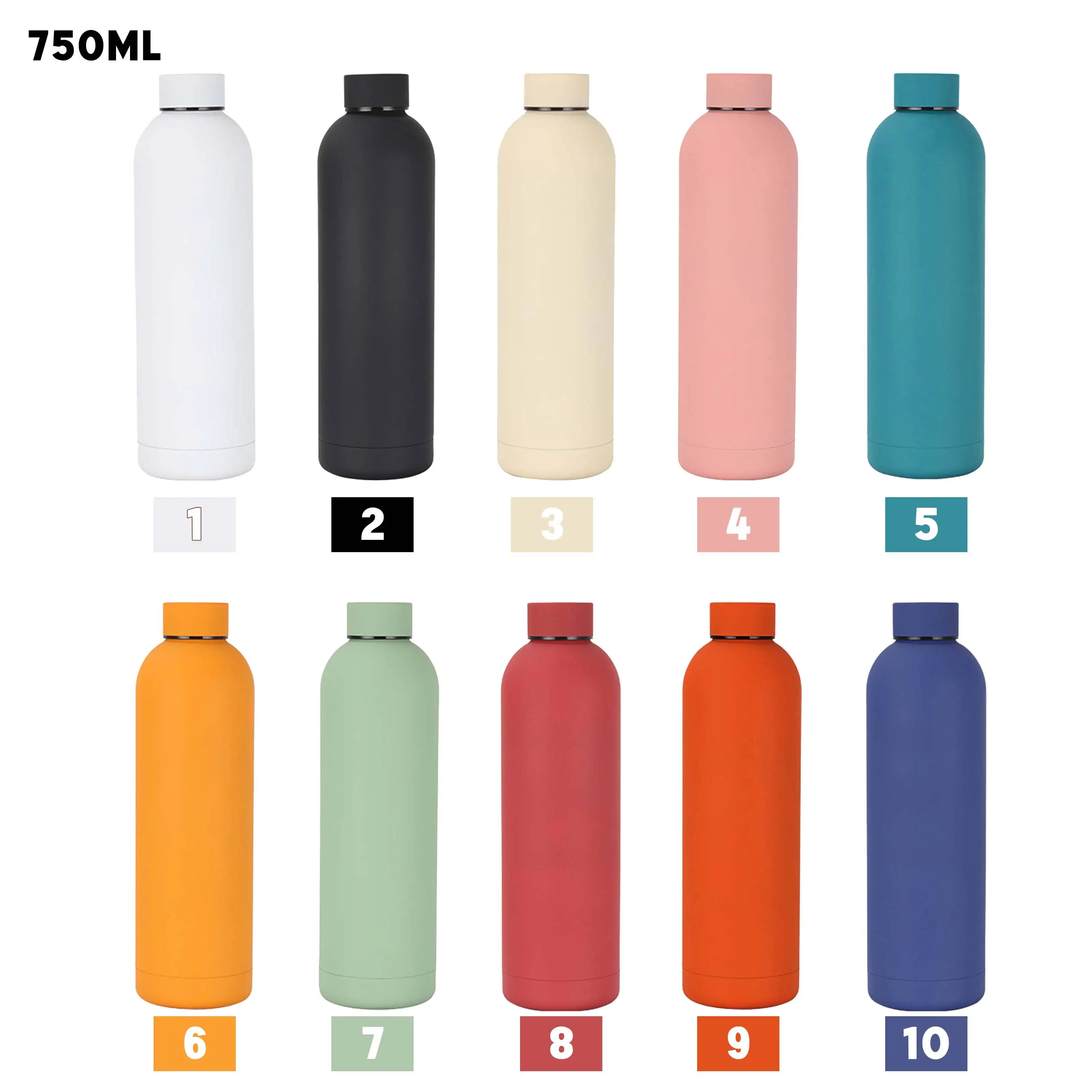 Customized BPA Free Stainless Steel Double Wall Vacuum Flask Bottle Narrow Mouth 500ML Sports Water Bottle with Leak-proof Lid