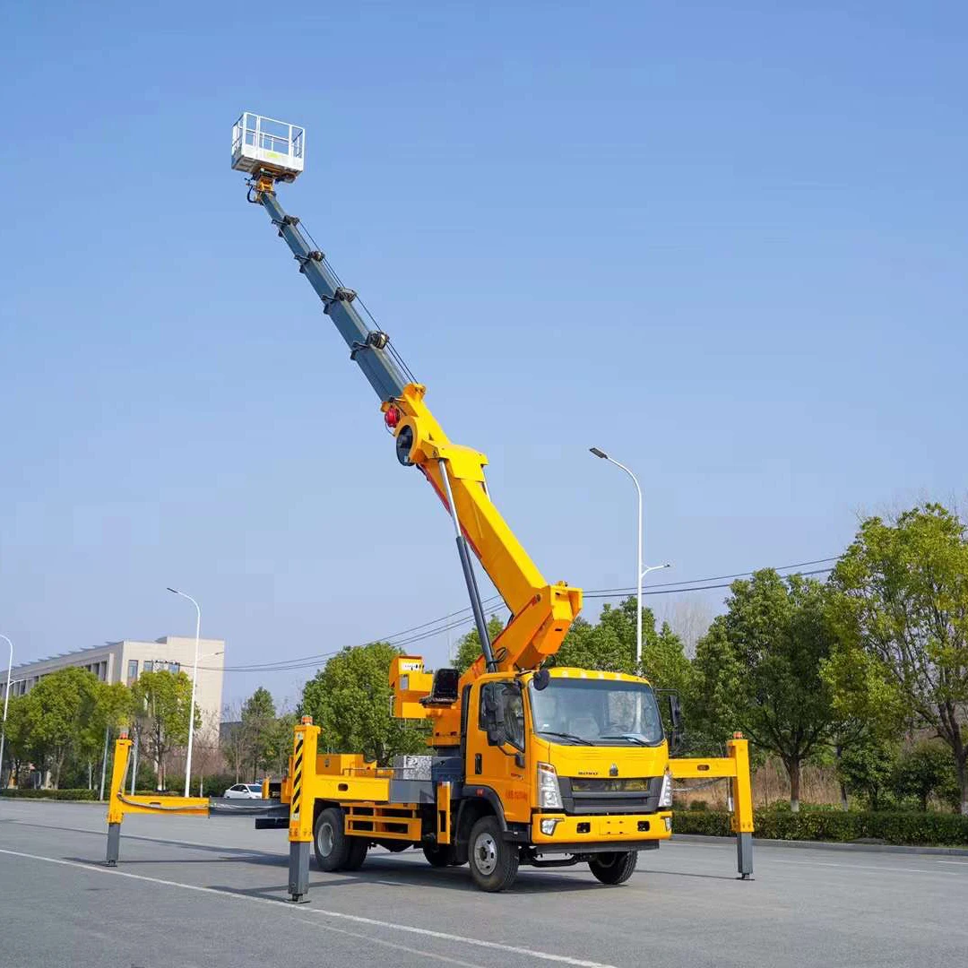 HOWO 30m 34m 38meters Man Lift Articulating Arm Lift Telescopic Manlift High-altitude  Aerial Work Platform Truck