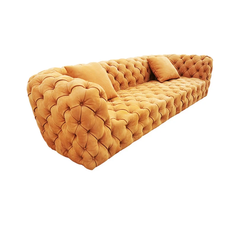 Современный роскошный угловой Трехместный тканевый диван в итальянском стиле для вестибюля отеля