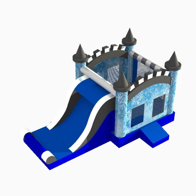Ice World Jumper Inflatable Bouncer House Bouncy Bouncing Juego Inflable Infantil  Combo Slide