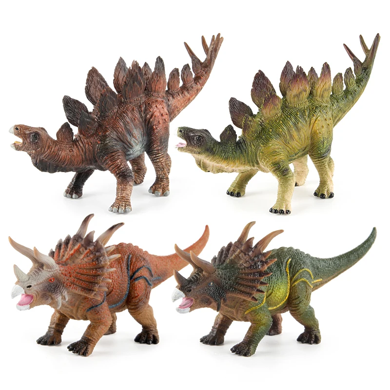 Plastic Dinosaur Model Triceratops Stegosaurus Animal Model Plastic Dinosaur Toy Jurassic Dinosaur Model