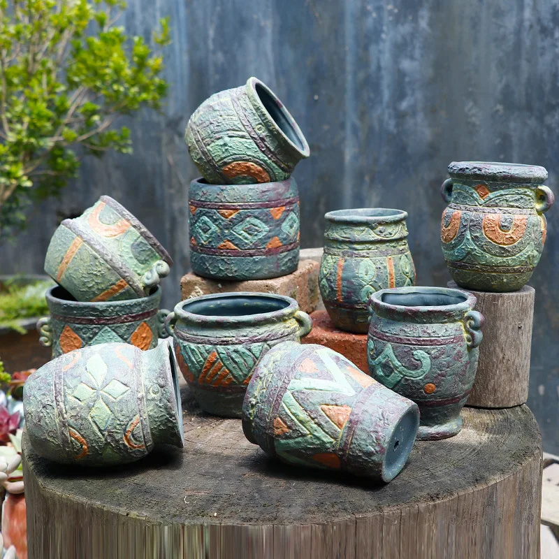 retro unique creative flower planter pots for plants garden plant succulent planter