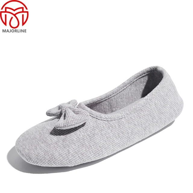 OEM customized Logo indoor house Unisex slippers TPR rubber outsole winter home flat slipper ballerina plush slippers for women
