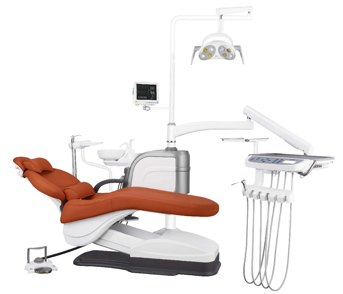 Detes Large Dentist Table with 8 Holes Inductive LED Operating Lamp Dental Chair S2 Standard