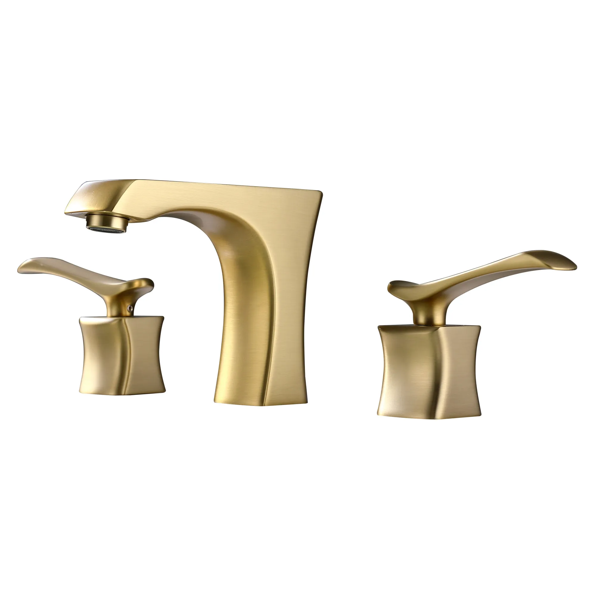 Bathroom basin faucet deck mounted double handle faucet Basin Mixer Hot Cold shower room sink Faucet 3 hole Tub Tap