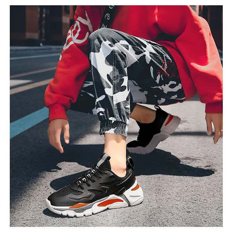 new anti-gravity custom logo plus size mesh rubber used running shoes for man