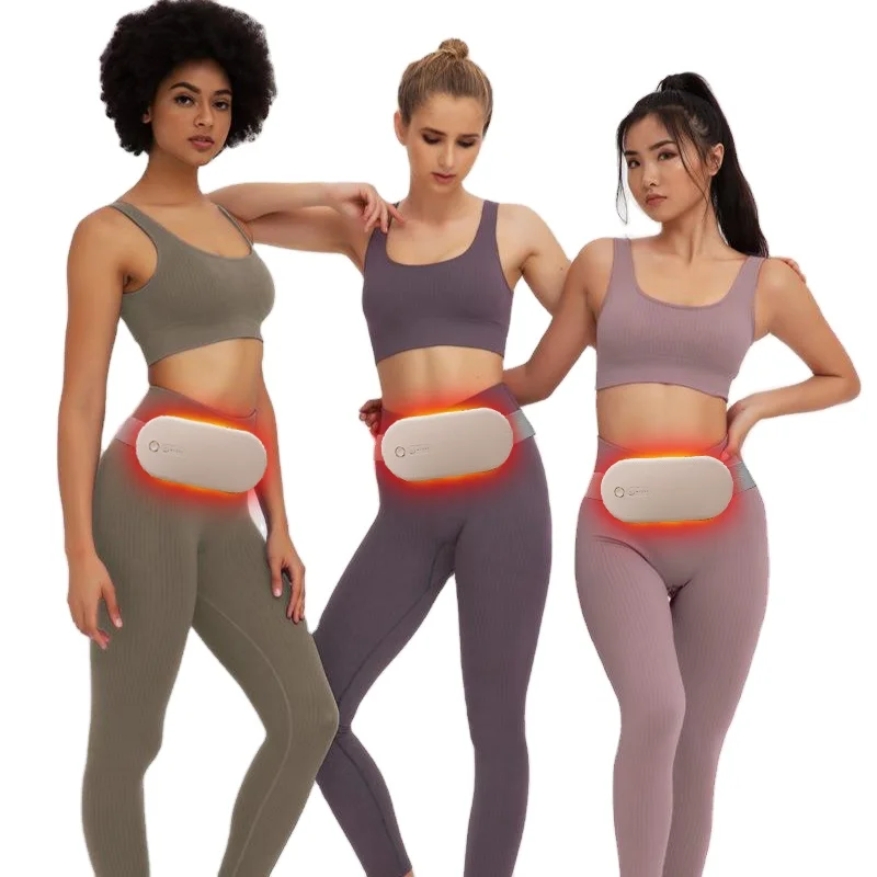 Домашний Массажер для живота с подогревом для поясницы, матки, талии, живота, вибрирующий массажер для живота, снятие менструальной боли, Дворцовый теплый пояс