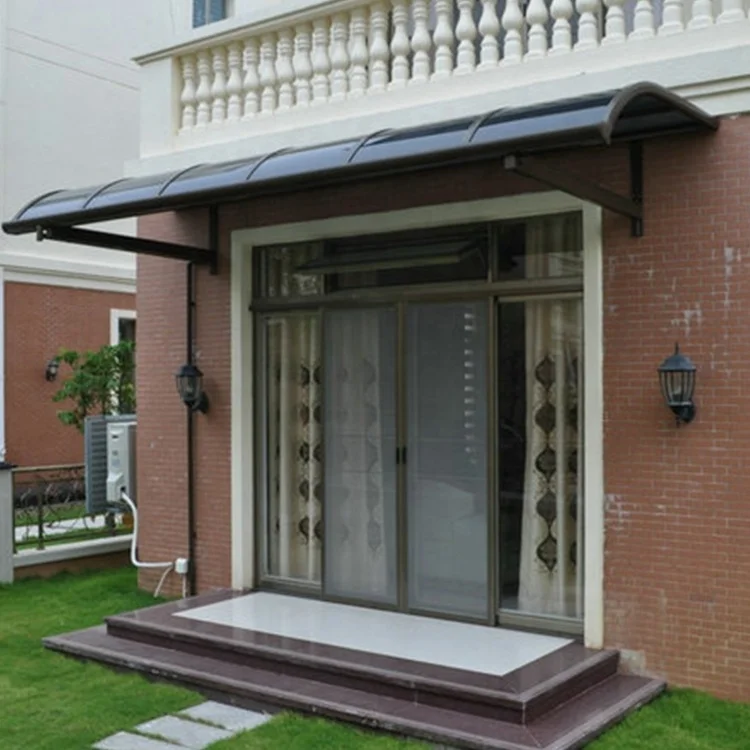 HESIWEI front door window wrought iron awning canopy designs aluminum polycarbonate canopy cover arch roof