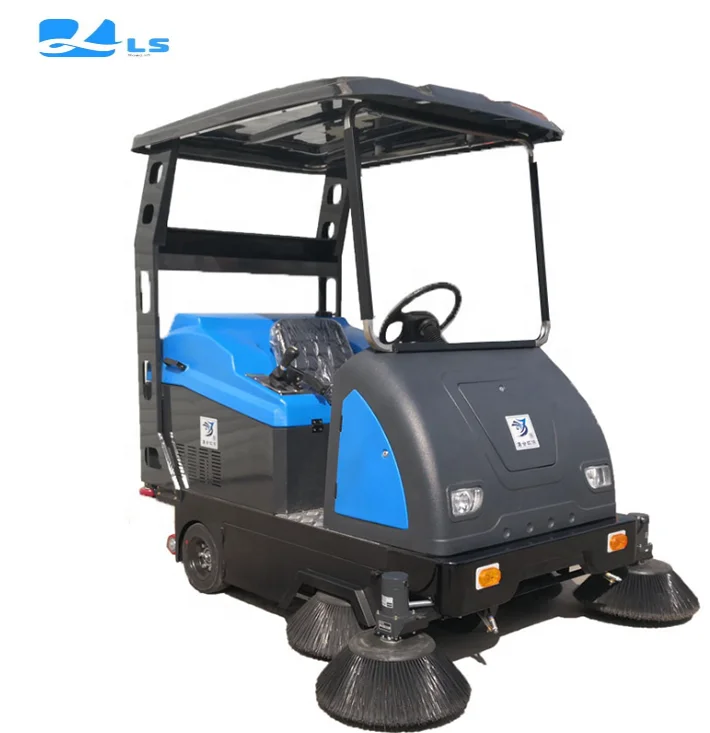 Multi functional car sweeper Community property fog gun sweeper Workshop cleaning electric sweeper