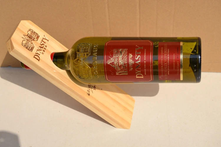 custom small wooden wine racks single wine bottle holder for sale