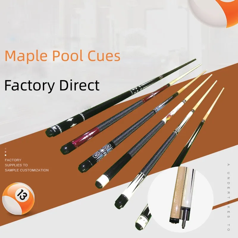 Customize Pool Cue Shaft Carbon Fiber Billiard Stick Pool Forearm Uni-loc 3/8*8 Radial/Wavy Joint10.5/11.5/12.4mm Single Shaft