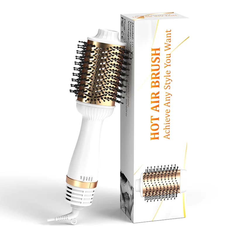 Wholesale Multifunctional Travel Hot Air Hair Dryer Brush Styling Tool Rotating 3 In 1 One Step Hair Dryer Brush