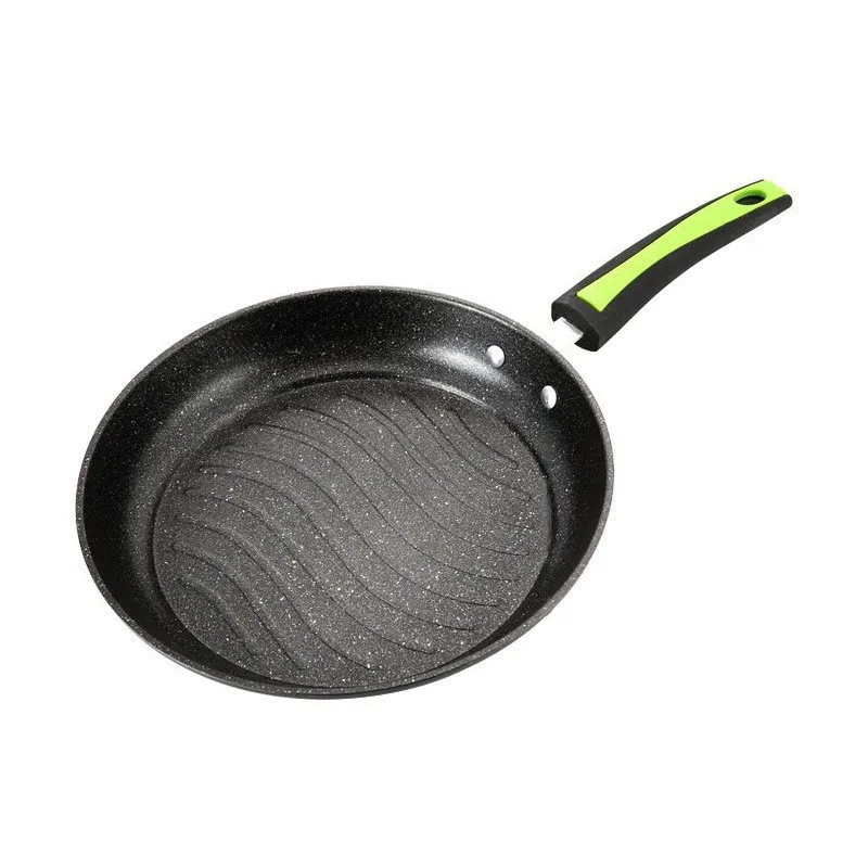 Hot selling three piece set of wheat rice stones non stick flat bottomed frying pan fried egg and meat boiling soup cookware set