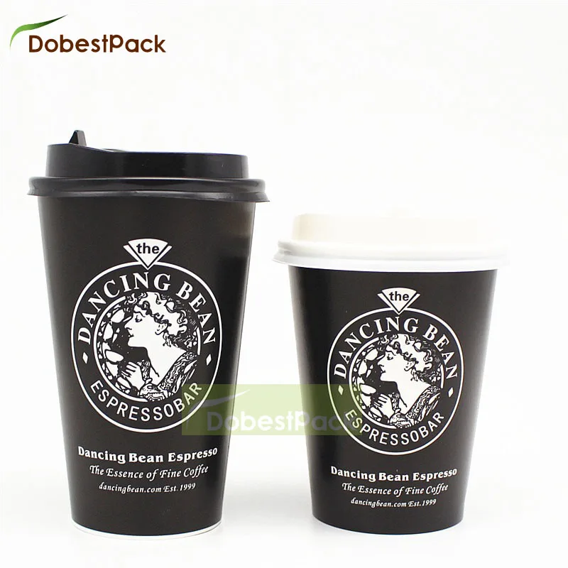 
Various size custom logo vending single wall hot drink paper cup 