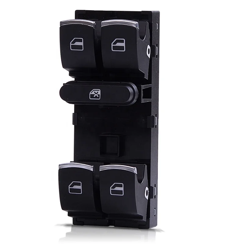 Master Window Panel Switch With Chrome 5ND 959 857 1K4959857B For Seat VW CC Passat Jetta Golf Tiguan Touran