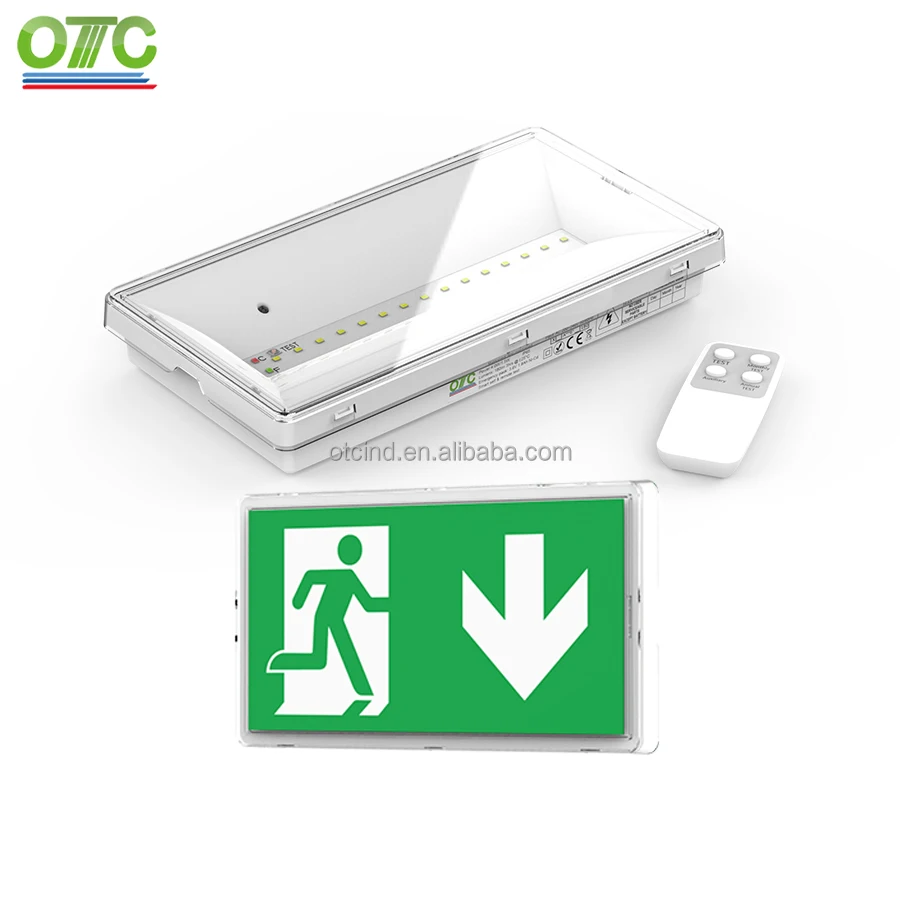OT-HLB5-RST LED IP65 exit light and exit sign in one design