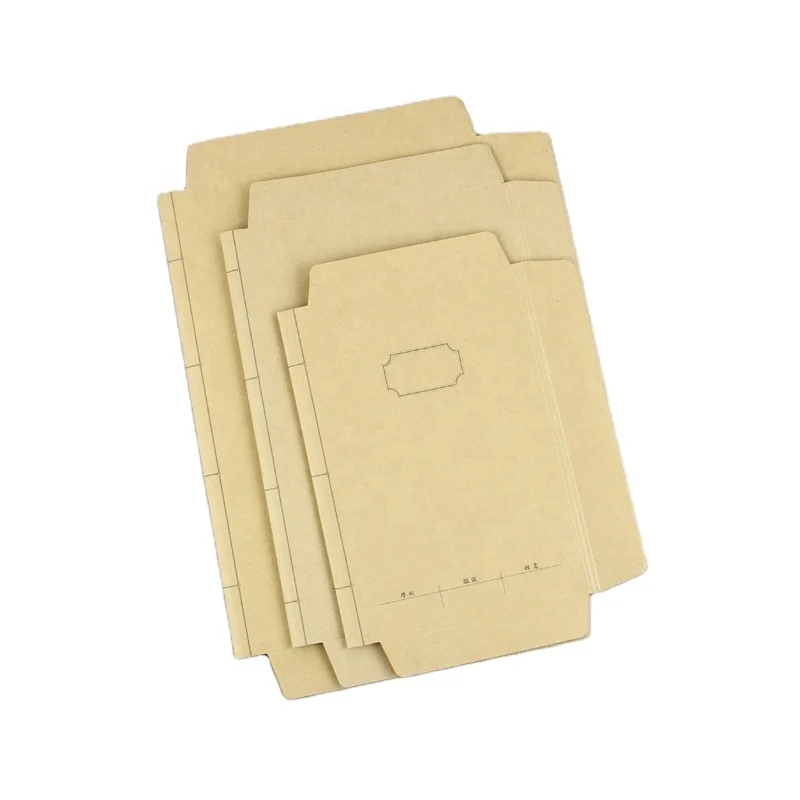 Wholesale A4 A5 B5 stationery DIY soft kraft paper notebook cover with custom remarks printing