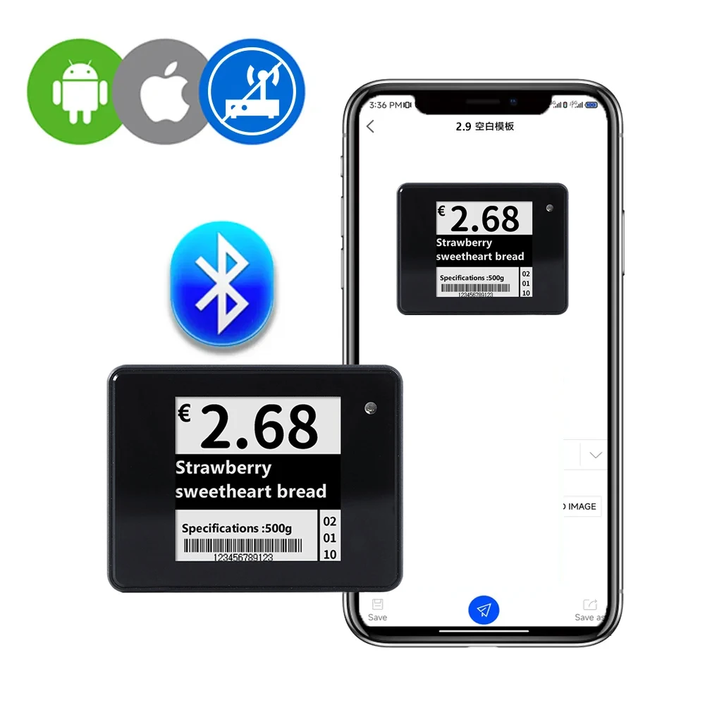 Цифровые электронные чернила Epaper ценник Oem Заводская 1 54/2 13/2 66/2 9/3 5/4 2/4 3/5 8/7 5/10 1/12 5 дюймов электронная этикетка на полке
