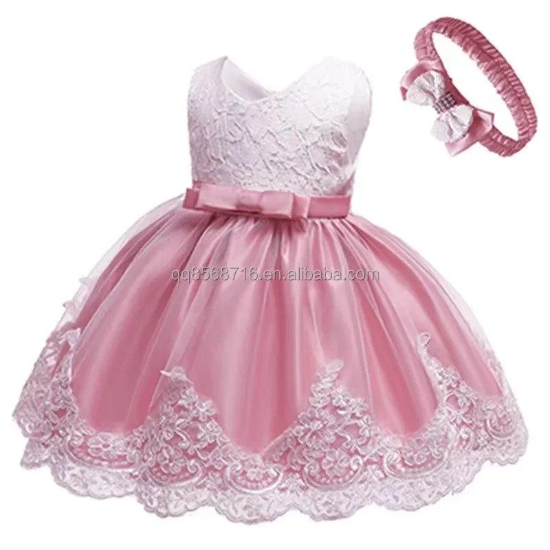 202New Girl's Wedding Dress Big Child Dress Dress Hot Princess Skirt Europe andThe United States Summer Lace Short BallGown