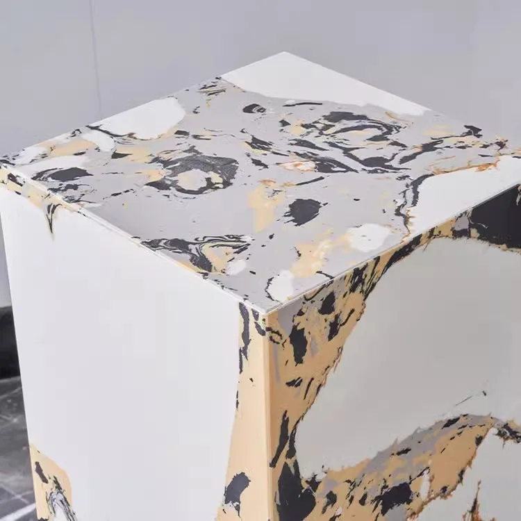 Fish maw gold marble designer private high-end custom Italian large living room base atmospheric light luxury home hotel villa