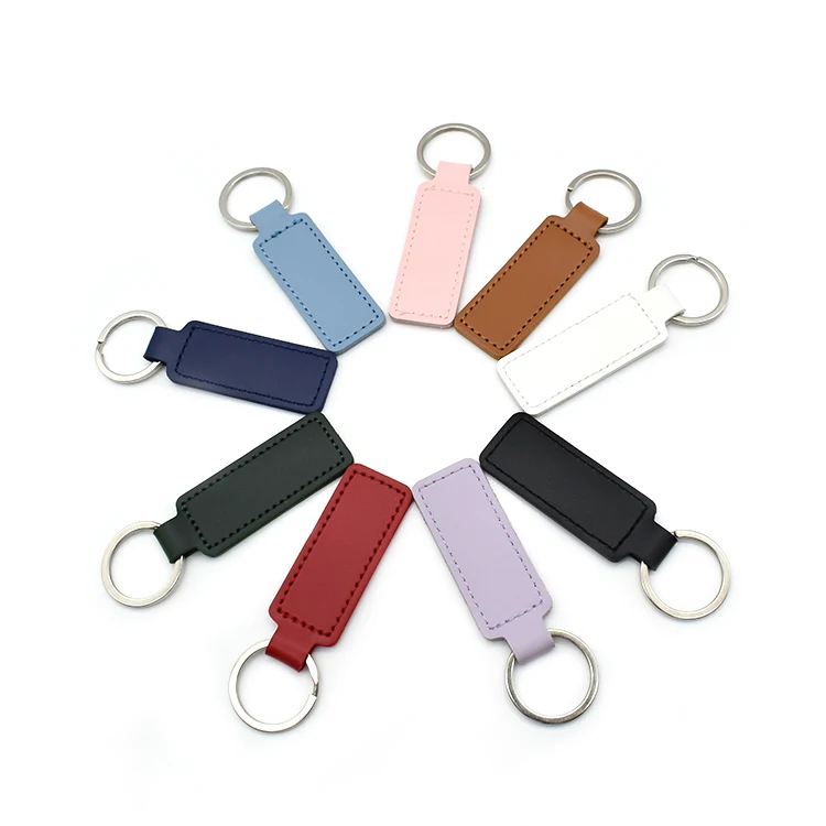 Custom OEM Luxury Leather Keychain Mini Personalized Keyring for Promotion