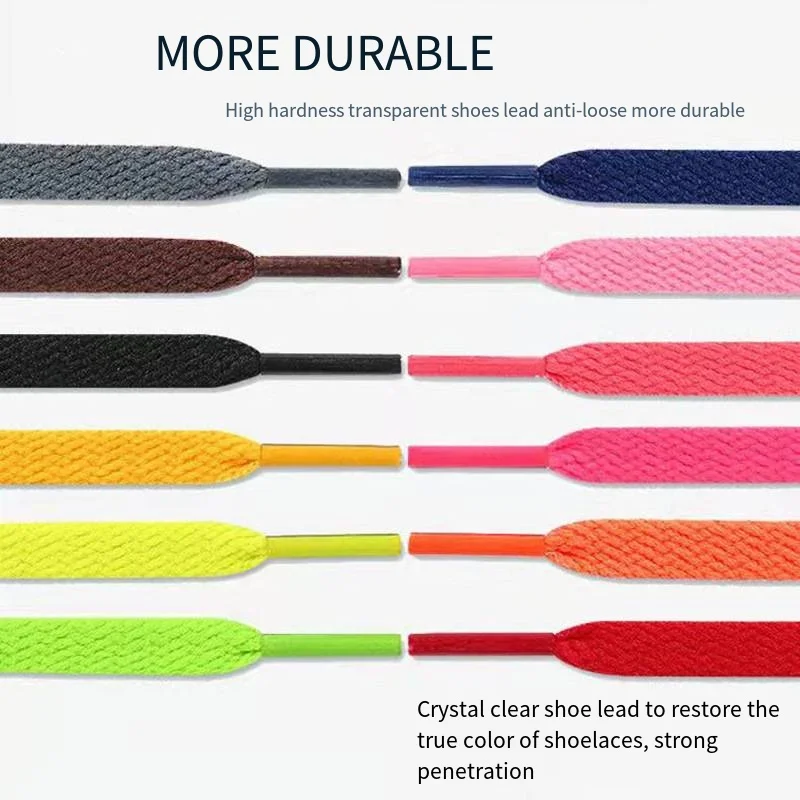 High quality 57 color custom 8mm wide 50-200cm long high quality AJ Flat Braided polyester LACES sneakers