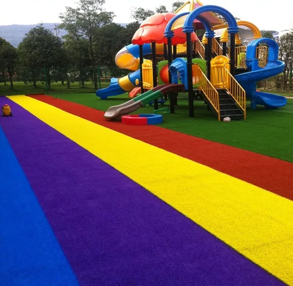 Colorful landscaping Artificial Turf Kindergarten Red grass carpet