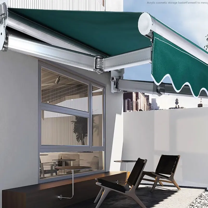 High Strength Retractable Crank Arm Patio Used Awnings Folding Tents For Events Sun Prevention Rainproof Canopy Pergola