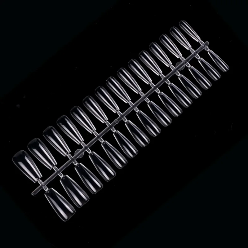 TSZS 240Pcs Soft Gel Fake Nail Tips Professional Full Cover Tips Soak Off Nail Extensions Medium Coffin Clear Press on Nails