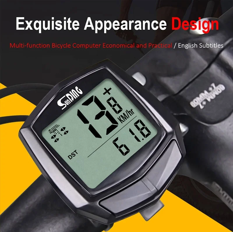 Sunding Wired Bike Computer Bicycle Speedometer Cycle Odometer Cycling Computers Meter Speed Sensor Outdoor Exercise Rainproof