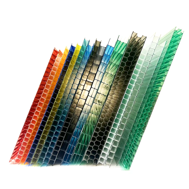 Clear 2mm 4mm 6mm UV twin wall anti scratch plastic polycarbonate sheets