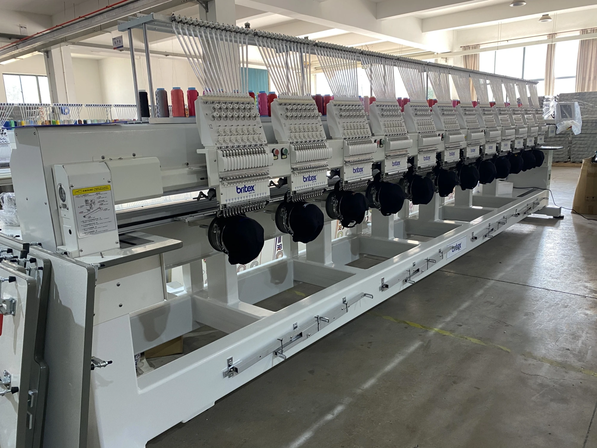 BR-1512 Multi-head computerized embroidery machine for flat,garment ,T-shirt,cap embroidery