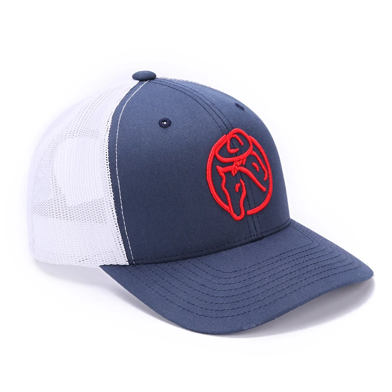 High quality manufacturers wholesale color shading embroidery sport truck drivers hat mesh hat