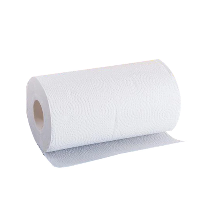 Wholesale wood pulp paper kitchen towels kitchen paper absorbs oil and water roll