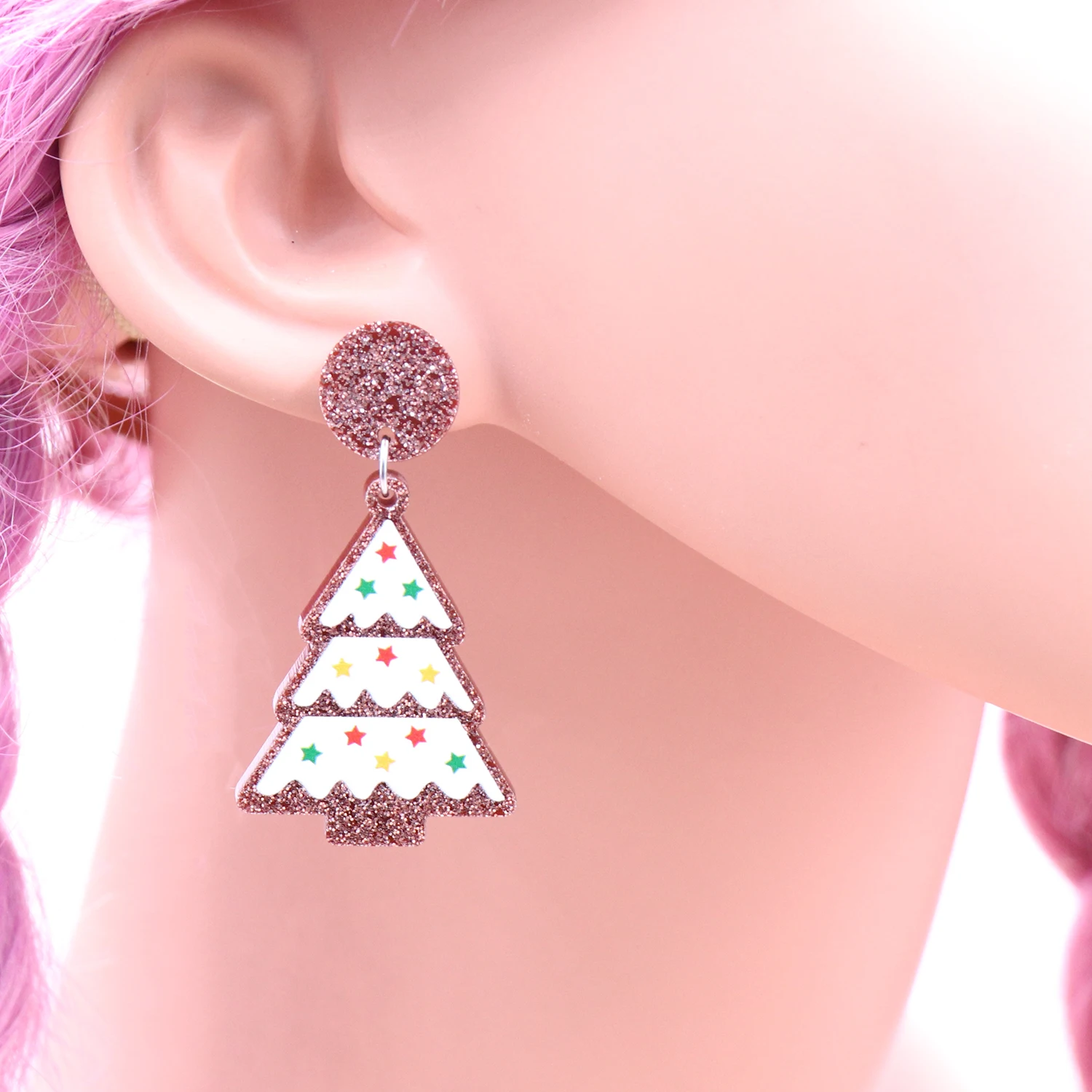 ERS140ER1633 1pair New product CN Drop Christmas tree cute Acrylic earrings Jewelry for women