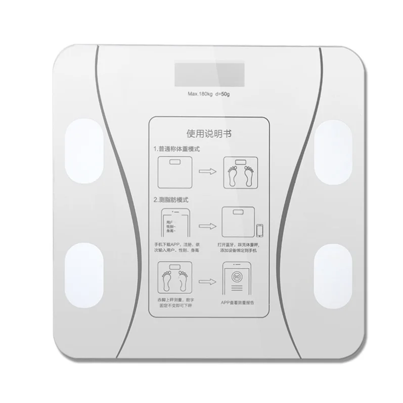 
Jinhua hot sale human beauty gift Electronic Digital Body Fat BMI APP Weighing fashion smart body fat Bathroom Scale 