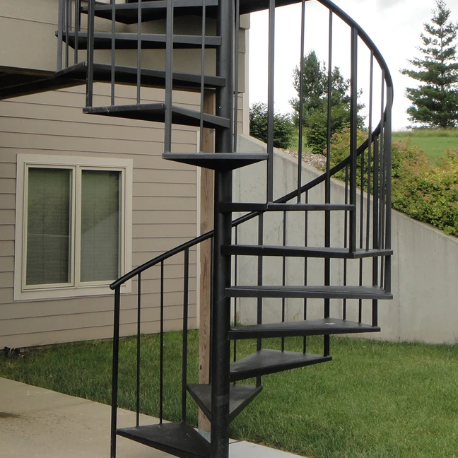 Foshan Factory Prefabricated Outdoor Spiral Staircase for Sale Exterior Metal Round Staircase for Deck