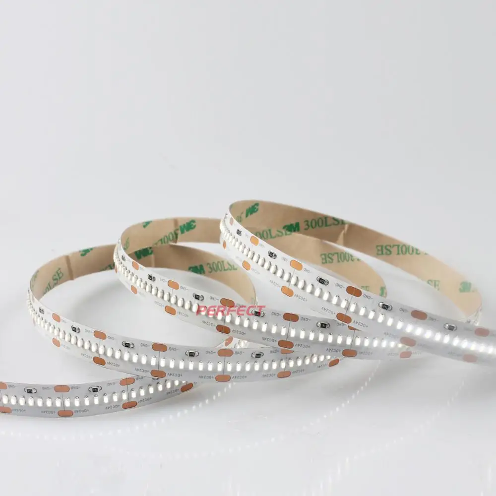 Ultra Thin High Efficiency Warm White DC 24V SMD 2110 High CRI 90 95 98 Ra LED Strip