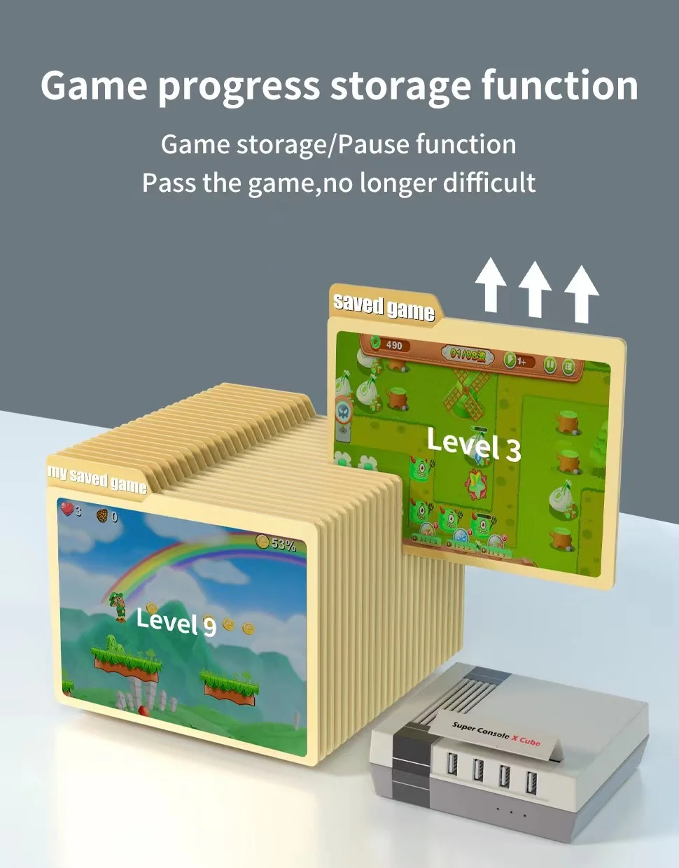 Ретро-игры для PS1/PSP/DC/N64 117000 + Супер консоль игр X Cube 4K мини ТВ-приставка видео с 2 4G беспроводными
